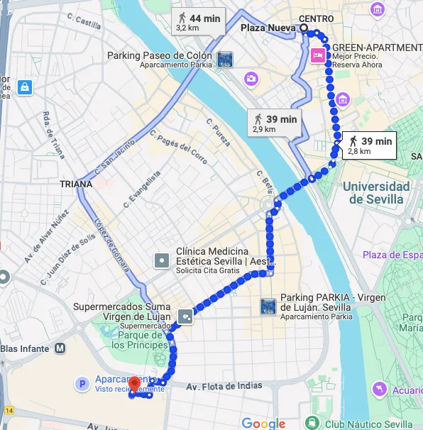 aparcar gratis sevilla - zona feria
